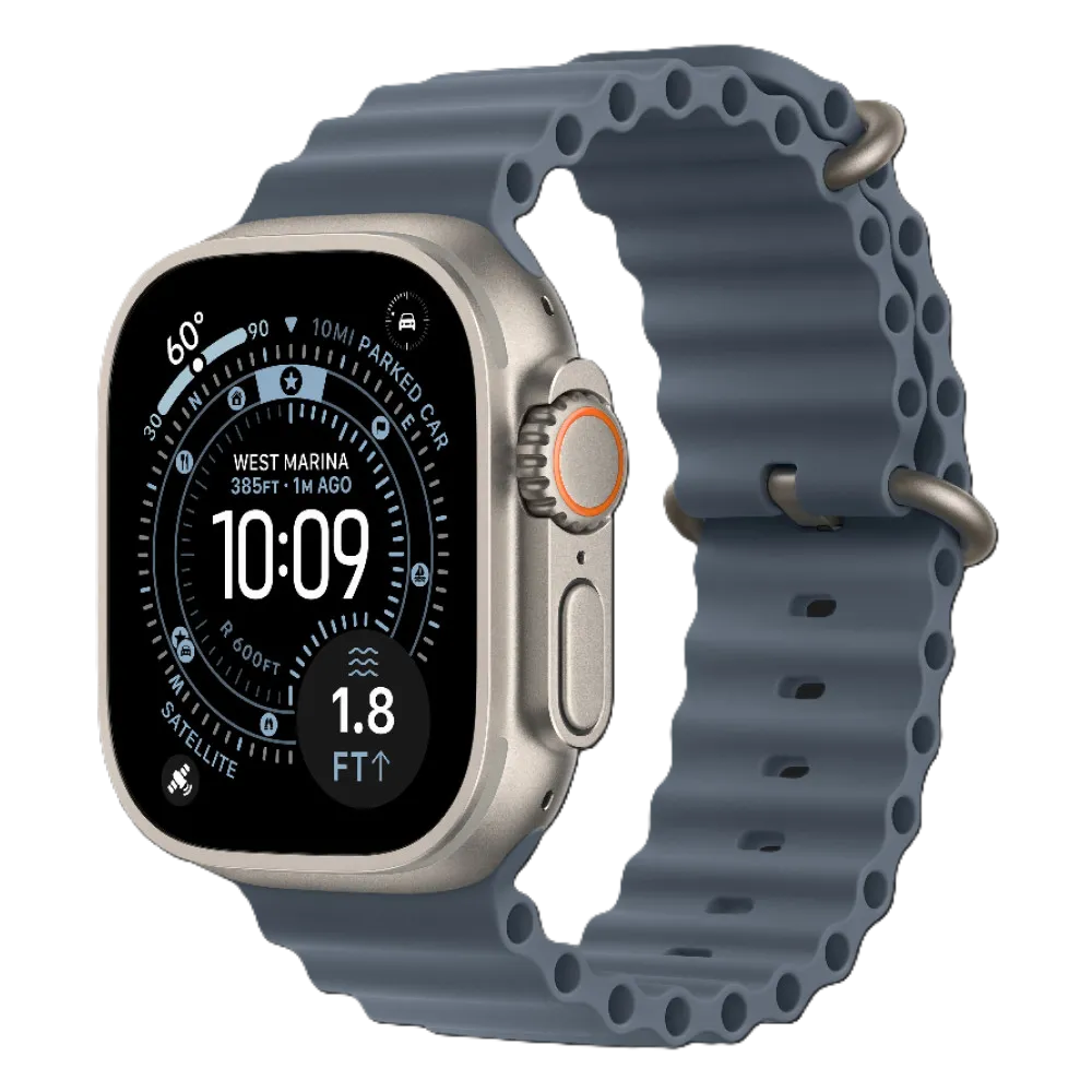 Б/В Apple Watch Ultra 3 GPS + LTE, 49mm Natural Titanium Case with Anchor Blue Ocean Band